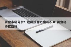 黄金市场分析：短期反弹力度或不大-黄金将持续反弹
