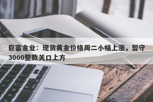 巨富金业：现货黄金价格周二小幅上涨，暂守3000整数关口上方